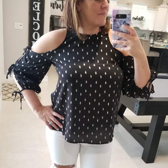 Sugarlips Tops - Peppa Cold Shoulder Top